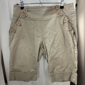 4/$15 NEESO JEANS Tan/Khaki Bermuda Women's Shorts - Size 16